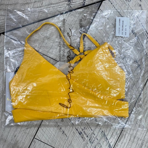 Revolve Lovewave  Brittany Sports Bra Yellow Size Medium - Picture 7 of 10